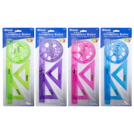 Bazic • Reglas de geometría  (set de 5)